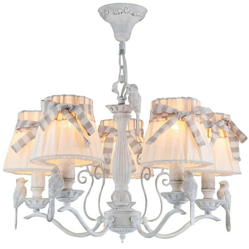 Люстра Refined Provence Chandelier Белый Бежевый Люстра Refined Provence Chandelier Белый Бежевый в Кирове | Loft Concept