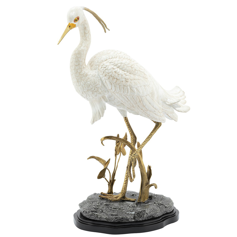 Статуэтка HERON ATLANTA Белый Черный Бронза Статуэтка HERON ATLANTA Белый Черный Бронза в Кирове | Loft Concept