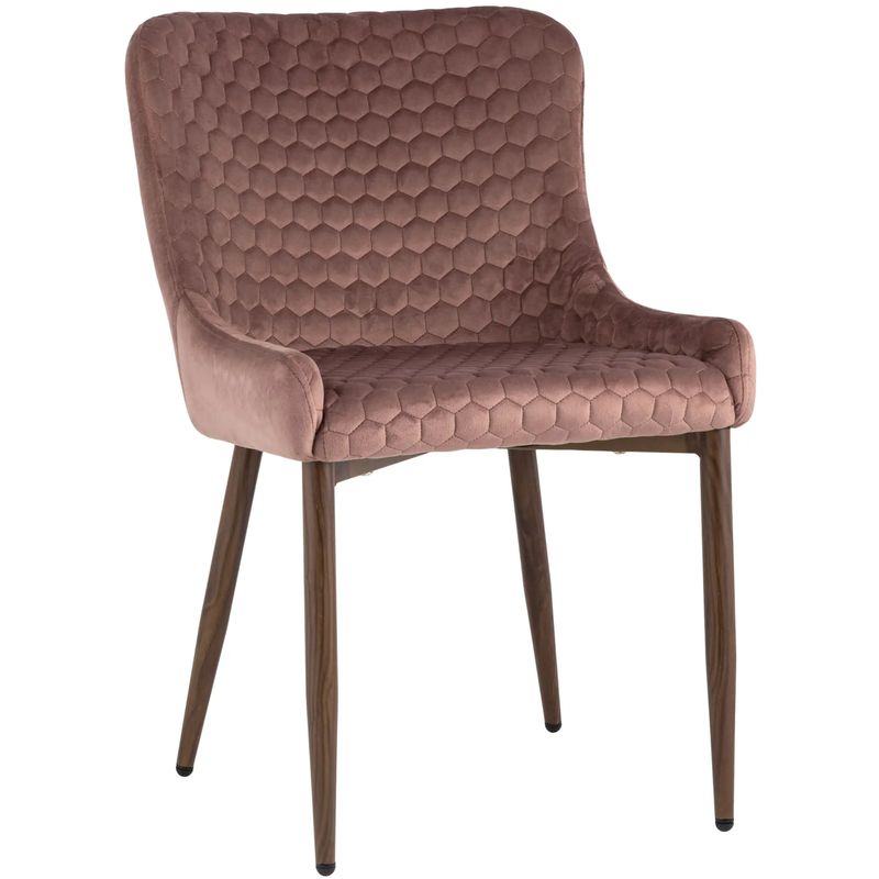 Стул Stitch Honey Chair Пыльно-Розовый Велюр Розовый пастельный Коричневый Стул Stitch Honey Chair Пыльно-Розовый Велюр Розовый пастельный Коричневый в Кирове | Loft Concept