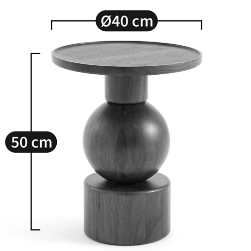 Приставной столик из массива Kobe Dark Wooden Side Table в Кирове