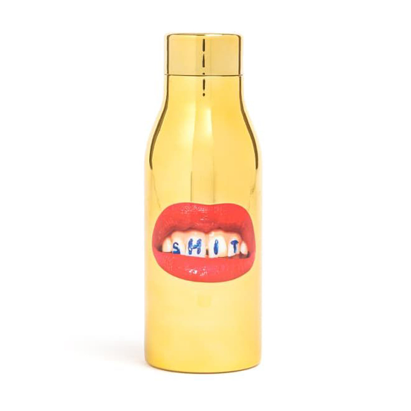 Бутылка Seletti Thermal Bottle Shit Глянцевое золото в Кирове | Loft Concept 