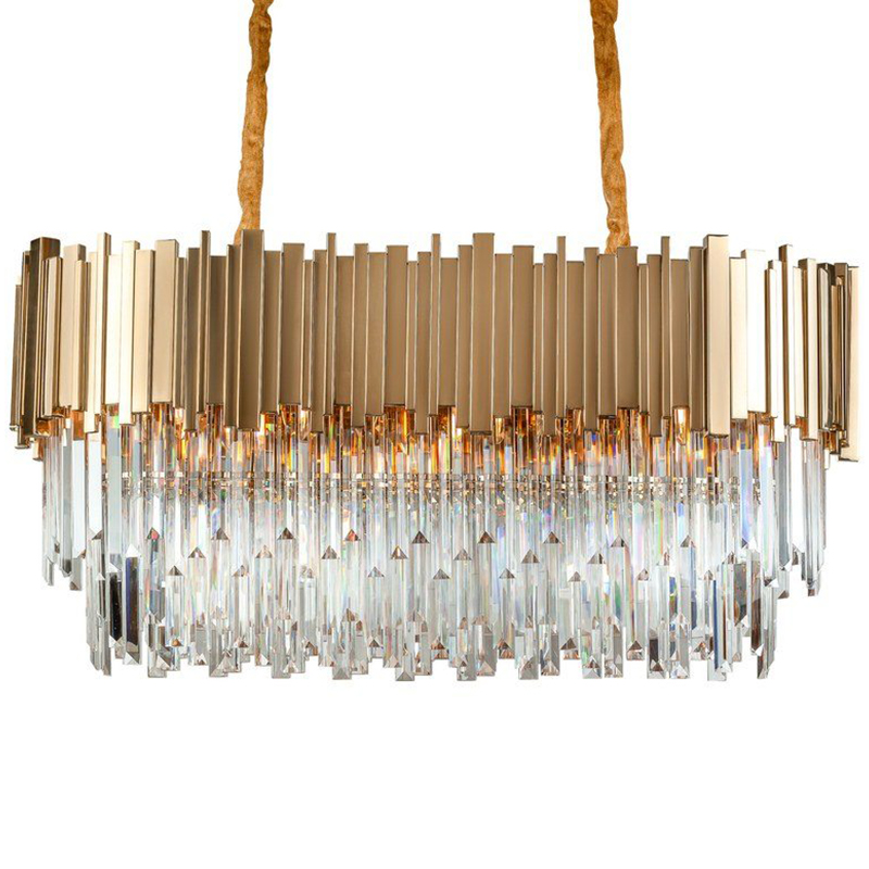 Большая многоярусная люстра Cascade Glass Metal Luxxu Chandelier 100 Прозрачное Стекло Золотой Большая многоярусная люстра Cascade Glass Metal Luxxu Chandelier 100 Прозрачное Стекло Золотой в Кирове | Loft Concept