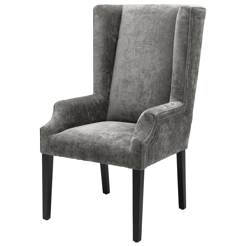 Стул Eichholtz Dining Chair Tempio grey Серый Черный в Кирове | Loft Concept 