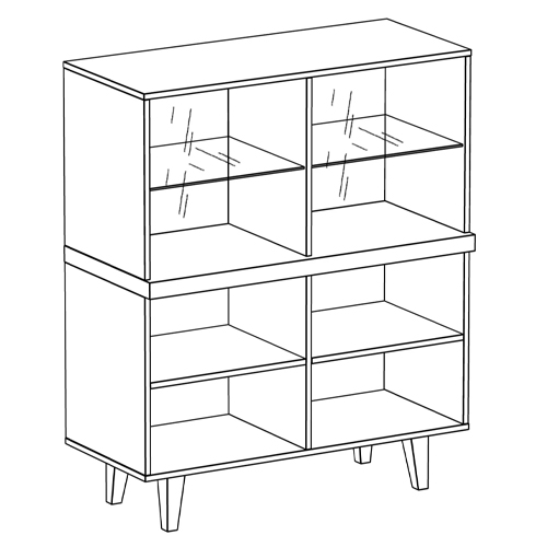 Буфет с зеркальными дверцами Arden Cabinet Буфет с зеркальными дверцами Arden Cabinet в Кирове
