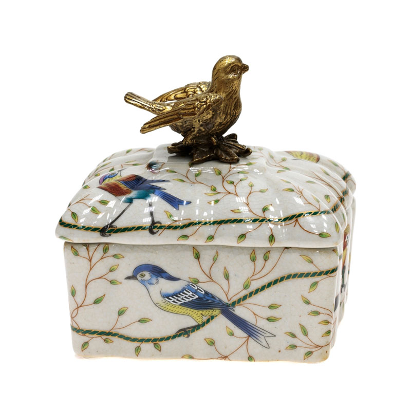 Шкатулка Bronze and Color Birds Box Square Мульти Бронза Шкатулка Bronze and Color Birds Box Square Мульти Бронза в Кирове | Loft Concept