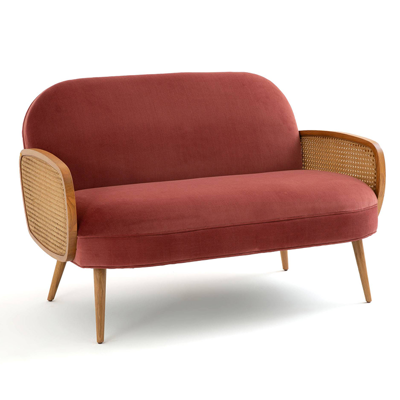 Диван Morten Wicker Crimson Sofa Малиновый Малиновый (Crimson) Диван Morten Wicker Crimson Sofa Малиновый Малиновый (Crimson) в Кирове | Loft Concept