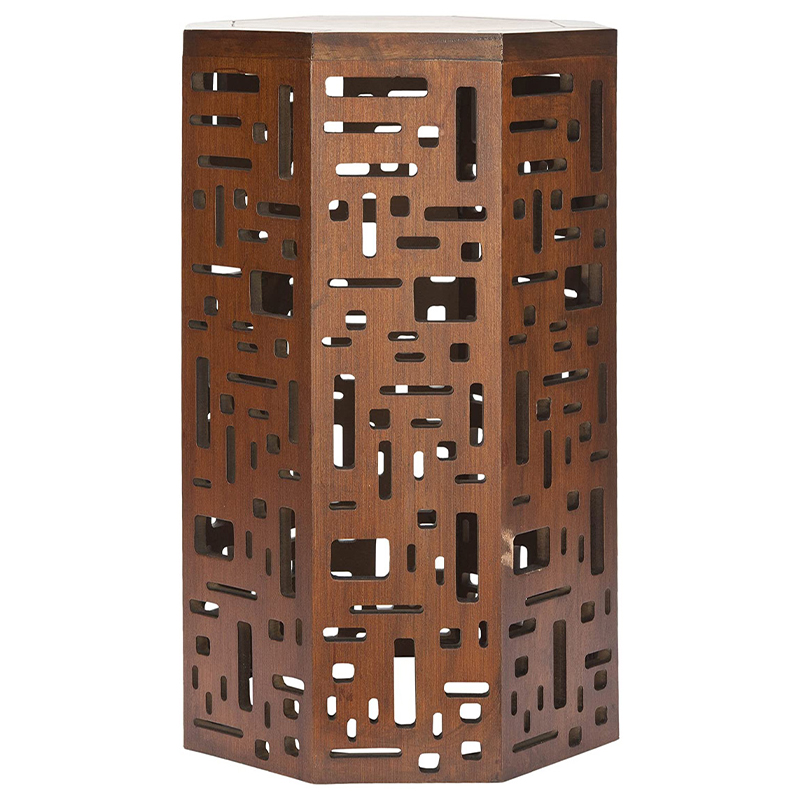 Приставной стол Theon Side Table Brown Коричневый Приставной стол Theon Side Table Brown Коричневый в Кирове | Loft Concept