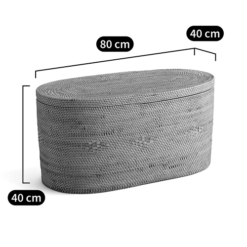 Плетеная овальная корзина с крышкой Shani Rattan Basket Плетеная овальная корзина с крышкой Shani Rattan Basket в Кирове