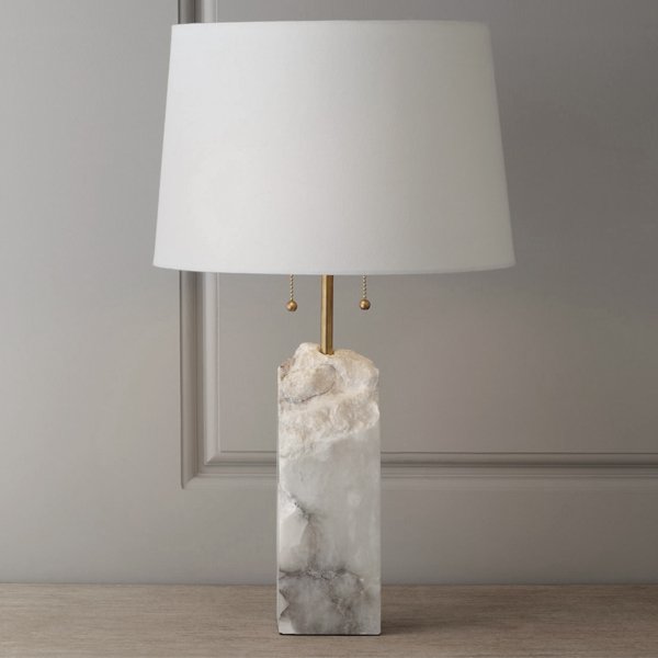 Настольная лампа Regina Andrew Raw Alabaster Lamp Белый Мрамор Bianco Настольная лампа Regina Andrew Raw Alabaster Lamp Белый Мрамор Bianco в Кирове | Loft Concept