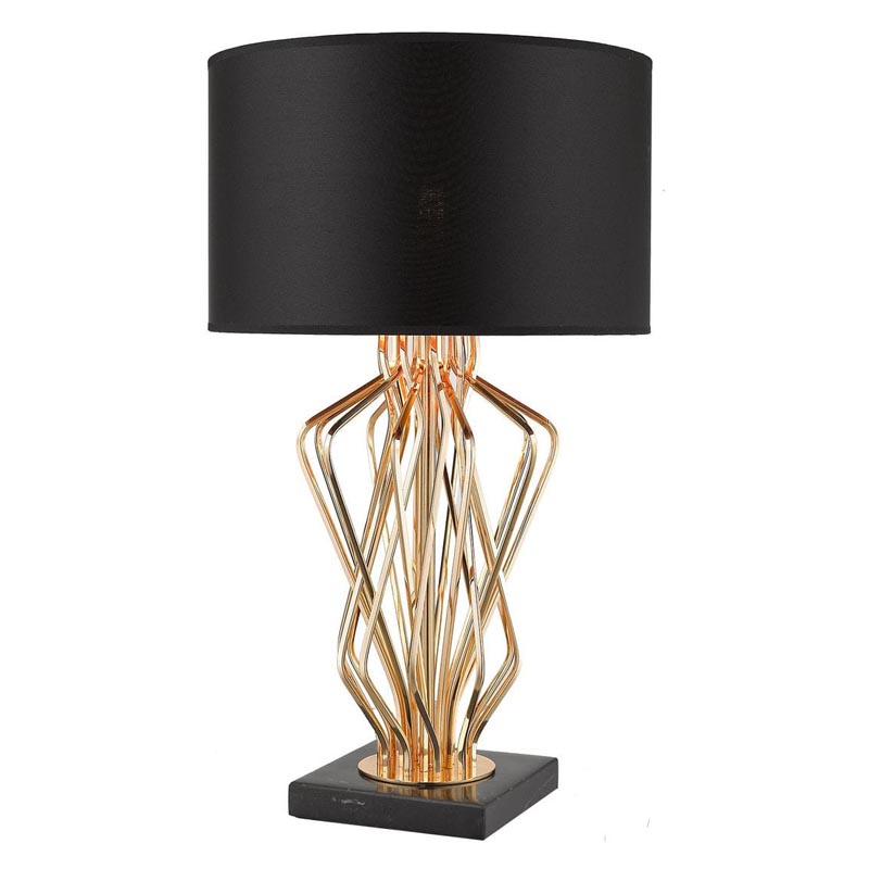 Настольная лампа Lester Table Lamp Черный Мрамор Nero Глянцевое золото Настольная лампа Lester Table Lamp Черный Мрамор Nero Глянцевое золото в Кирове | Loft Concept