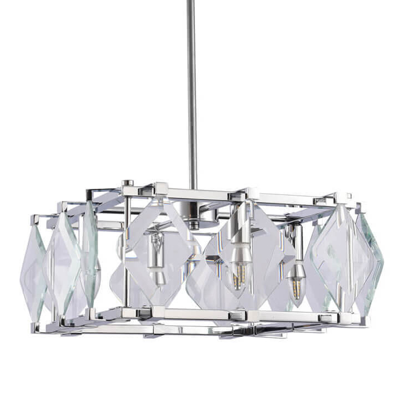 Люстра Glass Rhombus Lighting square Хром Люстра Glass Rhombus Lighting square Хром в Кирове | Loft Concept