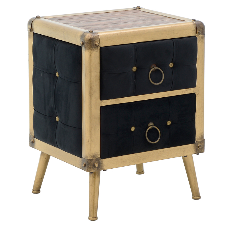 Тумба Jokum Nightstand Золотой Черный Тумба Jokum Nightstand Золотой Черный в Кирове | Loft Concept