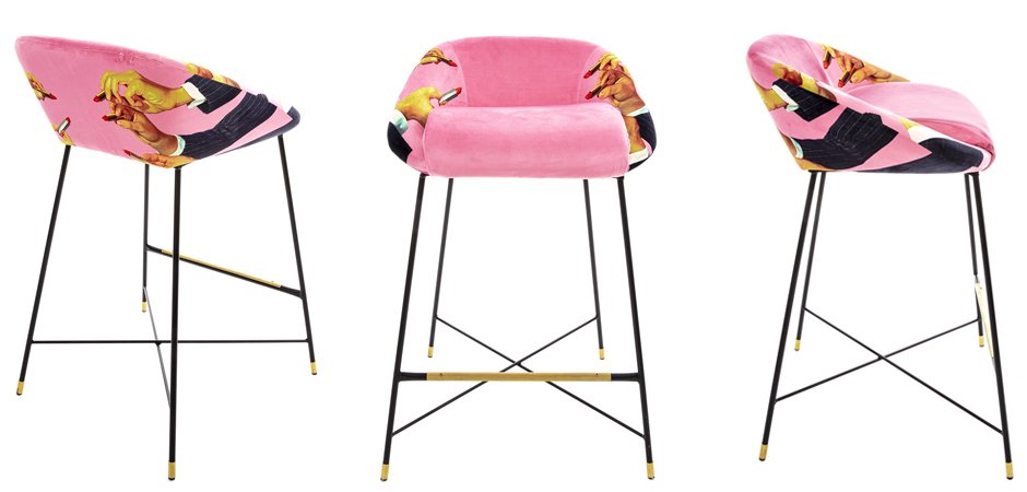 Барный стул Seletti High Stool Pink Lipsticks Барный стул Seletti High Stool Pink Lipsticks - Loft-Concept в Кирове