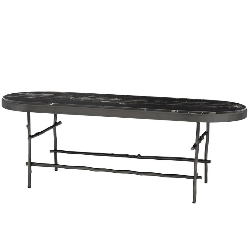 Кофейный стол Eichholtz Coffee Table Tomasso Черный Мрамор Nero Темная бронза Кофейный стол Eichholtz Coffee Table Tomasso Черный Мрамор Nero Темная бронза в Кирове | Loft Concept