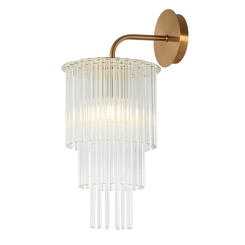 Бра Harrison Sconce gold Глянцевое золото Прозрачный Бра Harrison Sconce gold Глянцевое золото Прозрачный в Кирове | Loft Concept