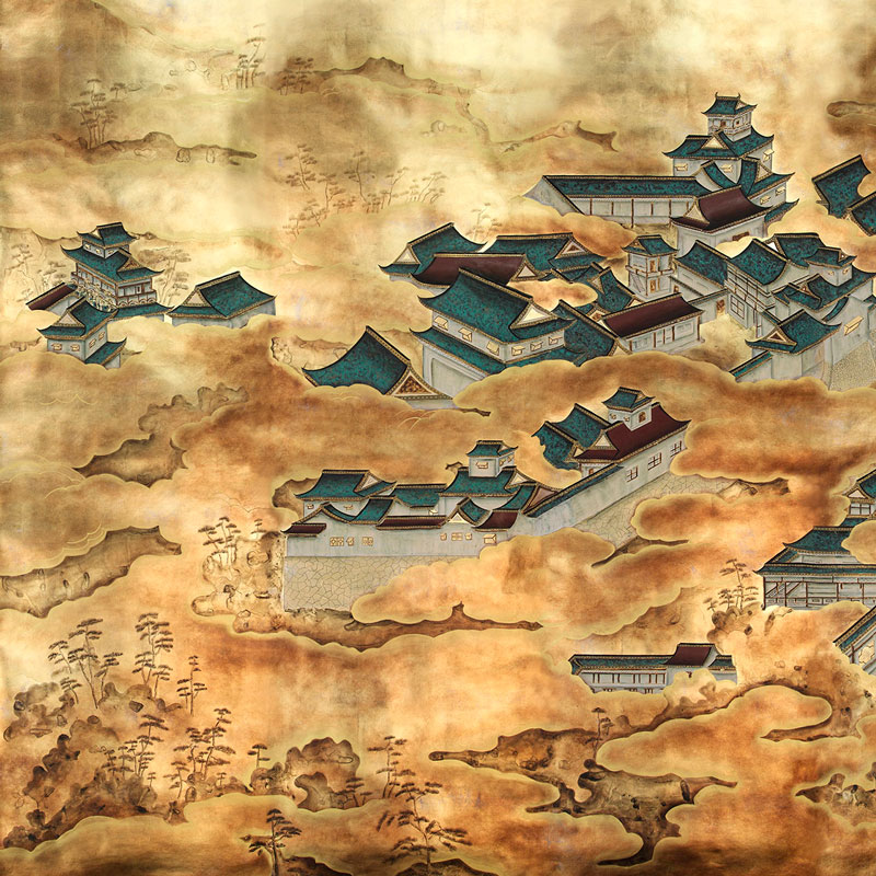 Обои ручная роспись Imperial Palace Original colourway on Deep Rich Gold gilded paper Обои ручная роспись Imperial Palace Original colourway on Deep Rich Gold gilded paper в Кирове | Loft Concept