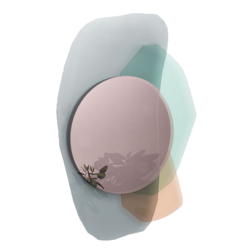 Арт-объект на стену с зеркалом Glass Repeated Mirror I by OS And OOS Розовый пастельный Прозрачный зеленый Голубой пастельный Арт-объект на стену с зеркалом Glass Repeated Mirror I by OS And OOS Розовый пастельный Прозрачный зеленый Голубой пастельный в Кирове | Loft Concept