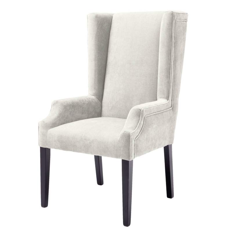 Стул Eichholtz Dining Chair Tempio sand Молочный Черный Стул Eichholtz Dining Chair Tempio sand Молочный Черный в Кирове | Loft Concept