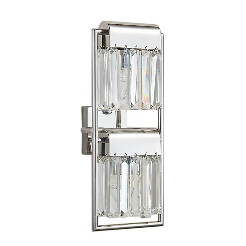 Бра Crystal Pendants chrome 2 Прозрачное Стекло Хром Бра Crystal Pendants chrome 2 Прозрачное Стекло Хром в Кирове | Loft Concept