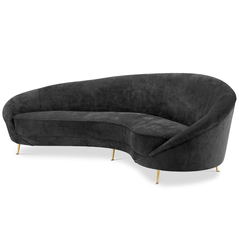 Диван Eichholtz Sofa Provocateur Black Черный Латунь Диван Eichholtz Sofa Provocateur Black Черный Латунь в Кирове | Loft Concept