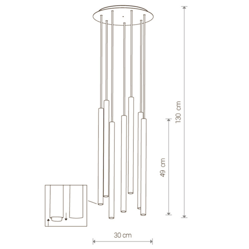 Светильник Trumpet Disk Gold 7 плафонов в Кирове