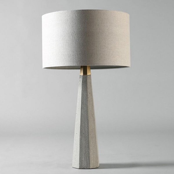 Настольная лампа Concrete Stone Table Lamp Tube Серый в Кирове | Loft Concept 