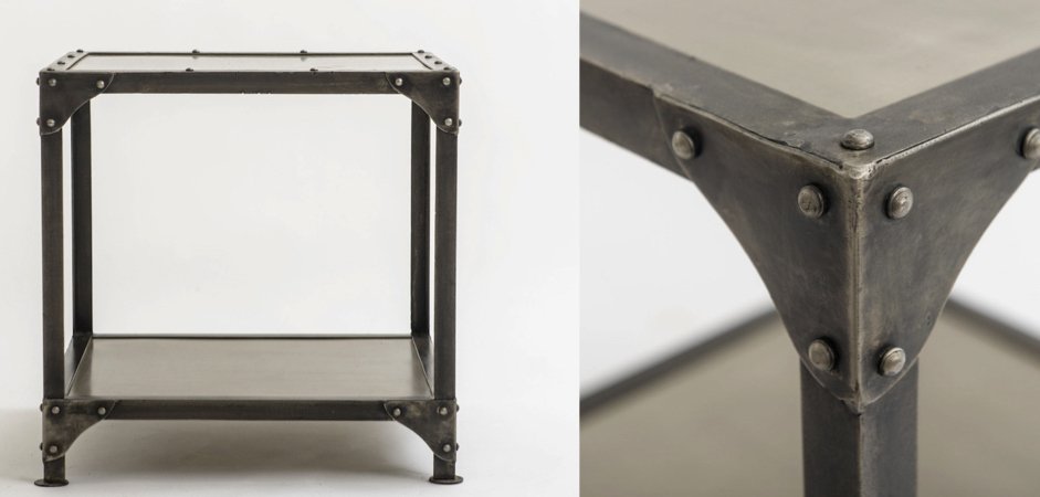 Кофейный стол Industrial Steampunk Nickel Side Table Кофейный стол Industrial Steampunk Nickel Side Table - Loft-Concept в Кирове