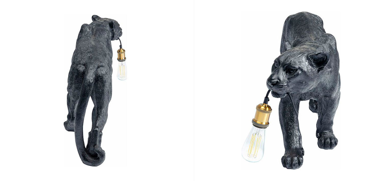 Лампа напольная черная пантера Animal - фото