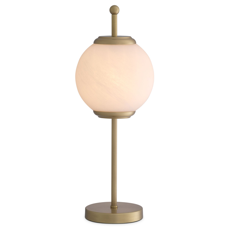 Настольная лампа Eichholtz Table Lamp Deangelo Латунь Античная полированная Белое матовое стекло Настольная лампа Eichholtz Table Lamp Deangelo Латунь Античная полированная Белое матовое стекло в Кирове | Loft Concept