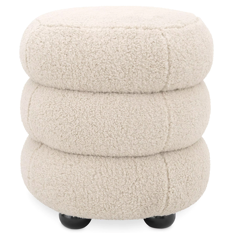 Пуф Eichholtz Stool Tulum Brisbane Cream Молочный Черный Пуф Eichholtz Stool Tulum Brisbane Cream Молочный Черный в Кирове | Loft Concept