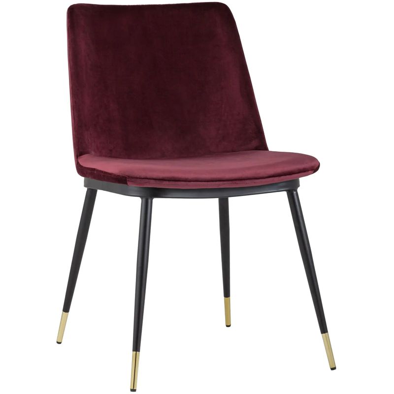 Стул Melissa Chair Вишневый Велюр Бургундский красный Черный Стул Melissa Chair Вишневый Велюр Бургундский красный Черный в Кирове | Loft Concept