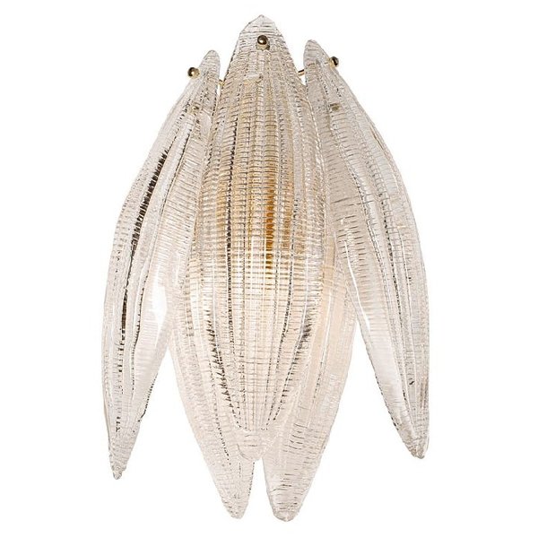 Бра Textured Glass Глянцевое золото Прозрачный (Transparent) Бра Textured Glass Глянцевое золото Прозрачный (Transparent) в Кирове | Loft Concept