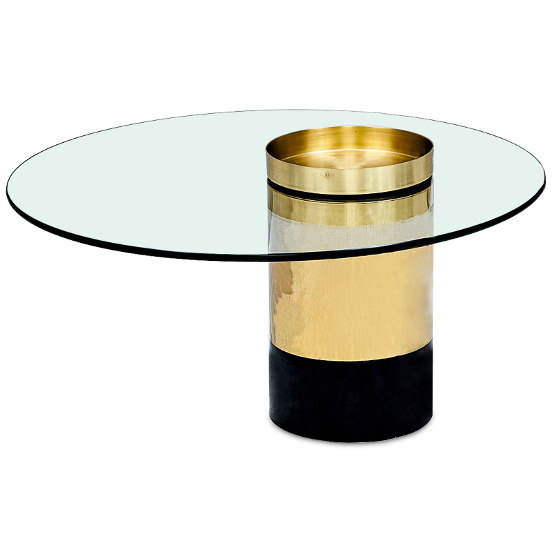 Кофейный стол Desi Coffee Table Латунь Прозрачный Черный Кофейный стол Desi Coffee Table Латунь Прозрачный Черный в Кирове | Loft Concept