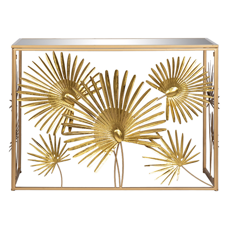 Консоль Golden Palm Leaves Золотой Консоль Golden Palm Leaves Золотой в Кирове | Loft Concept