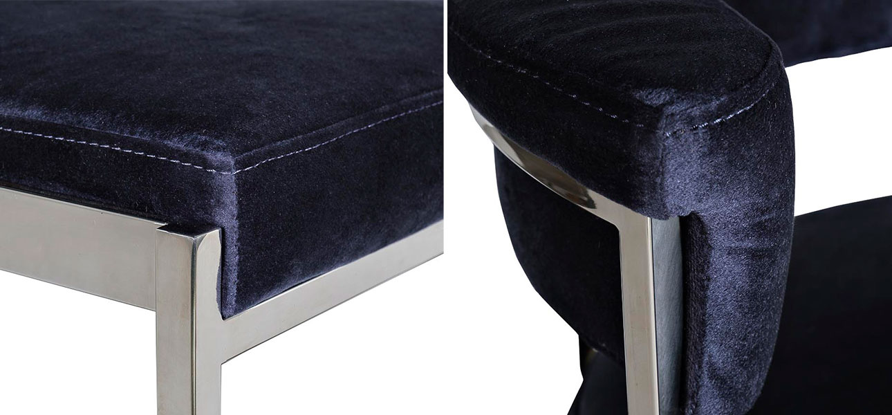 Стул барный Moselle dark blue - фото №2