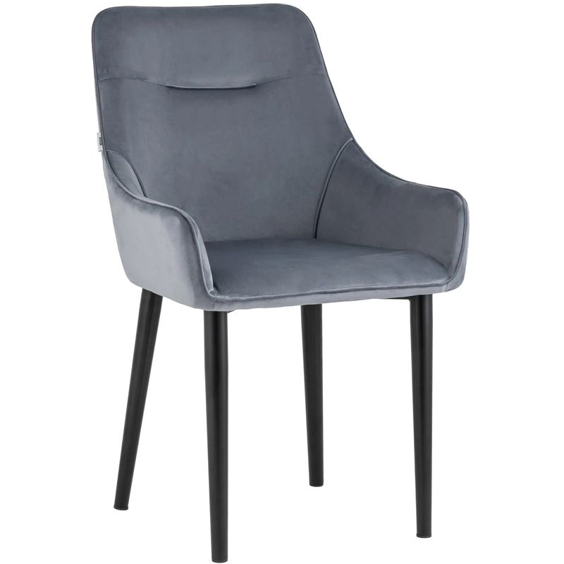 Стул Joan Chair Серый-Голубой Велюр Серо-голубой Черный Стул Joan Chair Серый-Голубой Велюр Серо-голубой Черный в Кирове | Loft Concept