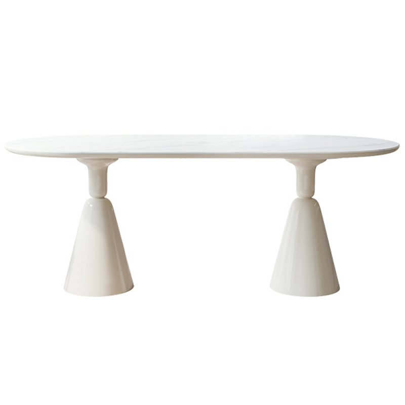 Обеденный стол Pion Dining Table Белый Белый Мрамор Bianco Обеденный стол Pion Dining Table Белый Белый Мрамор Bianco в Кирове | Loft Concept