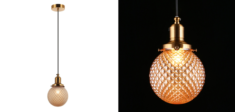 Подвесной светильник Perforated Bubbles Янтарь Подвесной светильник Perforated Bubbles Янтарь - Loft-Concept в Кирове