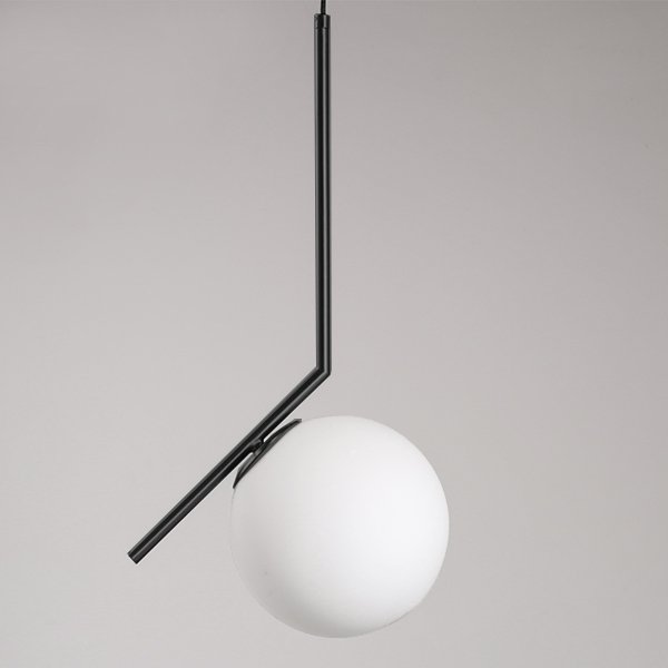 Светильник Flos IC Lighting Black Pendant Lamp Черный Белый Светильник Flos IC Lighting Black Pendant Lamp Черный Белый в Кирове | Loft Concept
