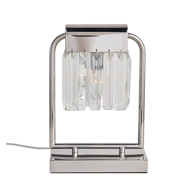 Настольная лампа Crystal Pendants chrome Прозрачное Стекло Хром Настольная лампа Crystal Pendants chrome Прозрачное Стекло Хром в Кирове | Loft Concept