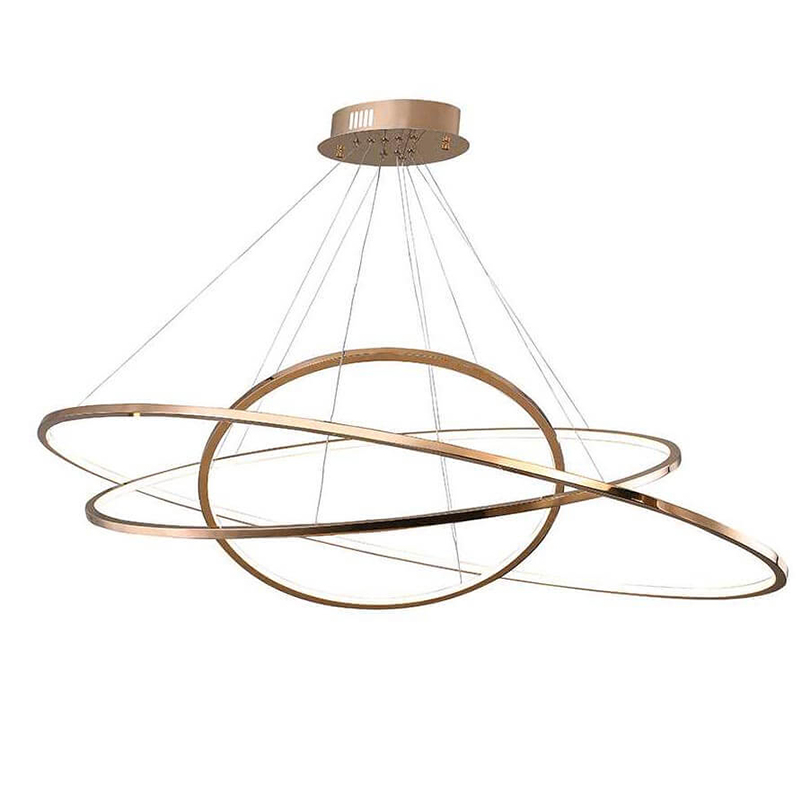 Люстра Plexus Ring Horizontal Trio Gold Золотой Розовое золото Люстра Plexus Ring Horizontal Trio Gold Золотой Розовое золото в Кирове | Loft Concept