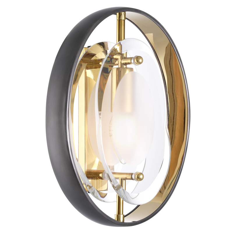 Бра Eichholtz Wall Lamp Vincente Глянцевое золото Прозрачный Черный Бра Eichholtz Wall Lamp Vincente Глянцевое золото Прозрачный Черный в Кирове | Loft Concept