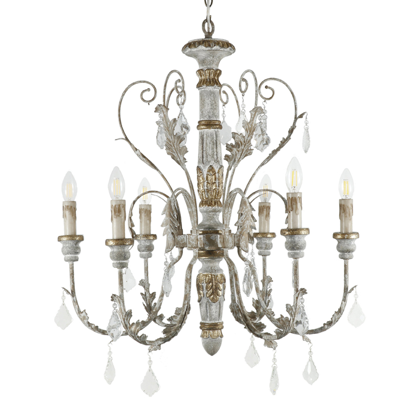 Люстра Narcisse Provence Chandelier Бронза Светло-серый Люстра Narcisse Provence Chandelier Бронза Светло-серый в Кирове | Loft Concept