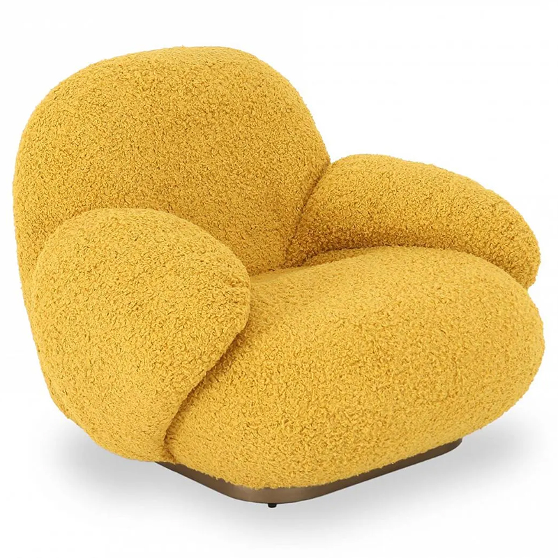Кресло Chloe Yellow Armchair Желтый Золотой Кресло Chloe Yellow Armchair Желтый Золотой в Кирове | Loft Concept