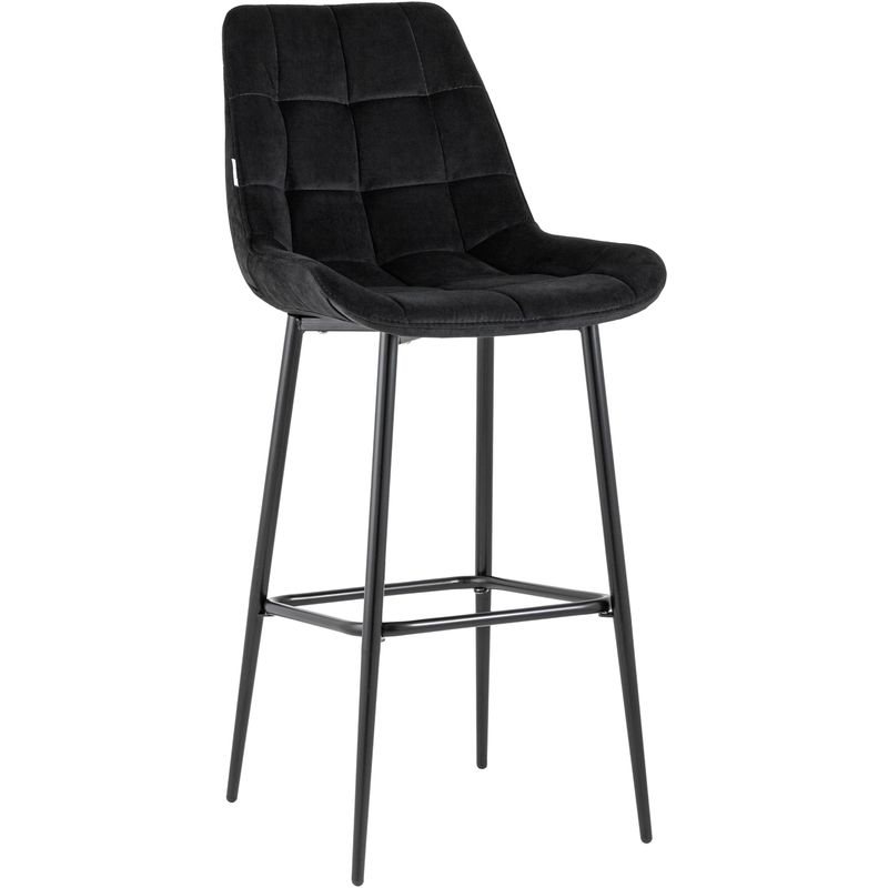 Стул Полубарный NANCY Chair посадка 75 см Черный Велюр Черный Стул Полубарный NANCY Chair посадка 75 см Черный Велюр Черный в Кирове | Loft Concept