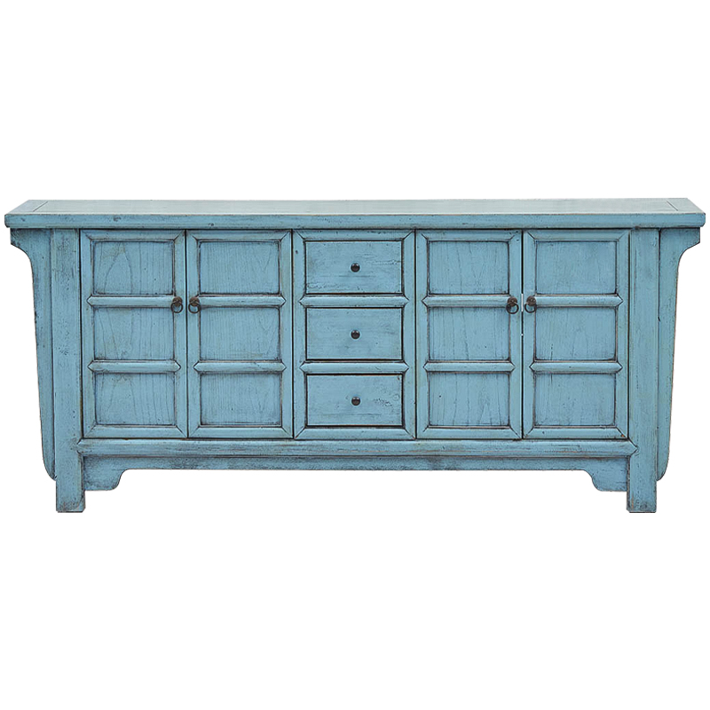 Комод в китайском стиле Blue Chest of Drawers Chinese Collection Голубой Коричневый Комод в китайском стиле Blue Chest of Drawers Chinese Collection Голубой Коричневый в Кирове | Loft Concept