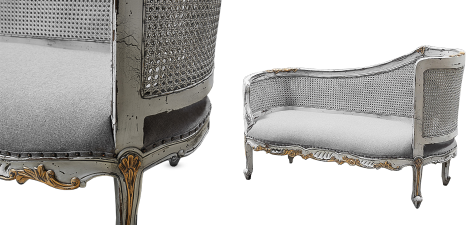 Кушетка Maria Antoinette Side Sofa Gray Кушетка Maria Antoinette Side Sofa Gray - Loft-Concept в Кирове