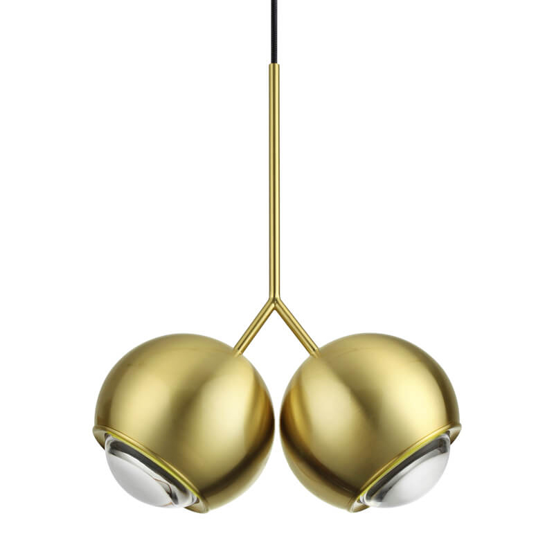Подвесной светильник Ivor Pendant Double Gold Глянцевое золото Подвесной светильник Ivor Pendant Double Gold Глянцевое золото в Кирове | Loft Concept