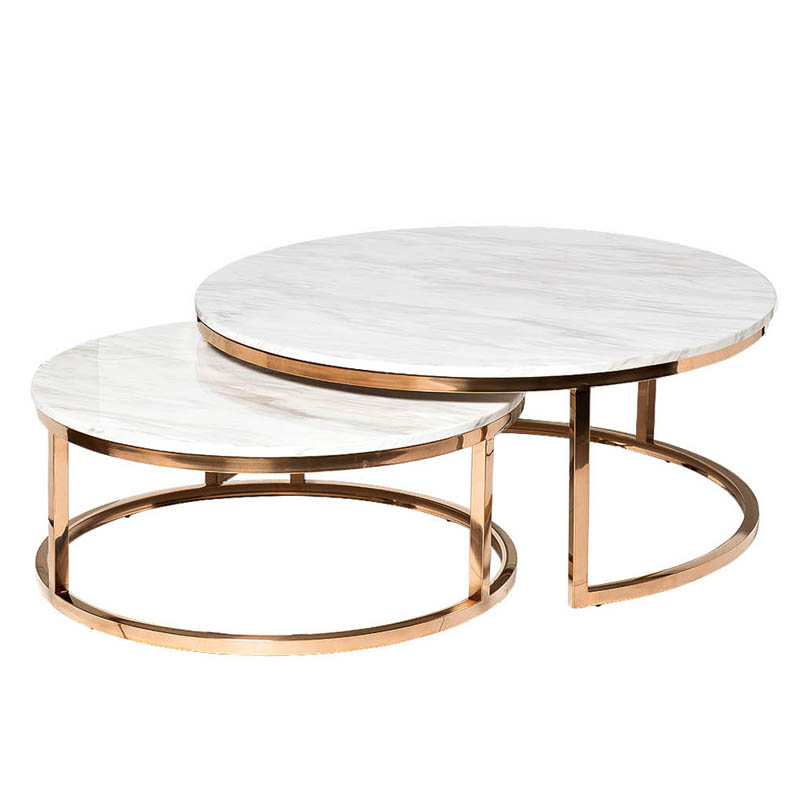 Комплект кофейных столов Hewdonald Coffee Table Глянцевое золото Комплект кофейных столов Hewdonald Coffee Table Глянцевое золото в Кирове | Loft Concept