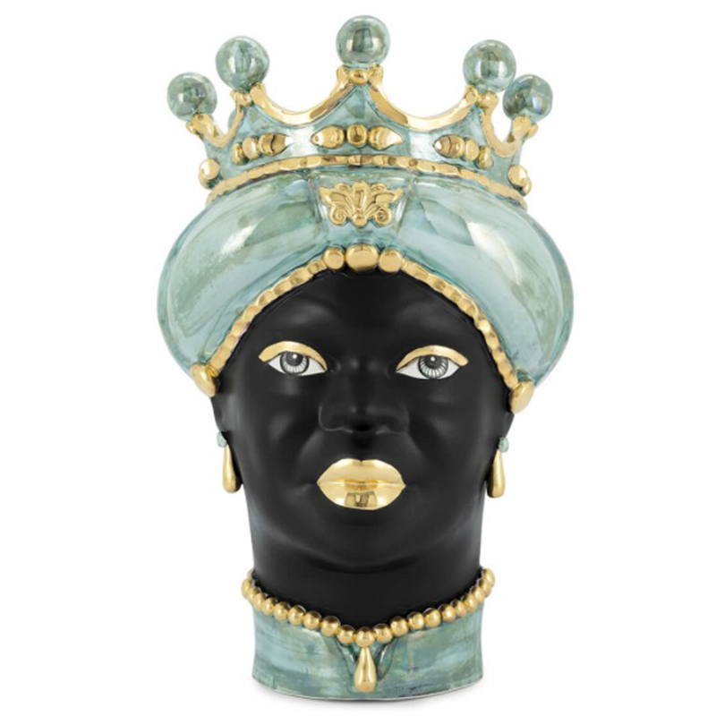 Ваза VASE MORO LADY MED. MOP green Черный Прозрачный зеленый Золотой Ваза VASE MORO LADY MED. MOP green Черный Прозрачный зеленый Золотой в Кирове | Loft Concept